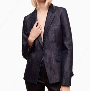 Aritzia Talula Single Button Blazer- Indigo/Silver- Size 6